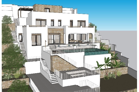 Villa in Benissa zu verkaufen, Woongedeelte 232 m², Bouwjaar 2025, Klimaanlage, Grondstuk 1199 m², 4 Slaapkamers, 3 Badkamers, Pool, ref.: AM-12453DR-5