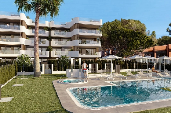Etagen Apartment in Cala Ratjada zu verkaufen, Wohnfläche 101 m², Zustand Erstbezug, + fussboden, Klimaanlage, 2 Schlafzimmer, 2 Badezimmer, Pool, ref.: HA-MLN-164-A01-1