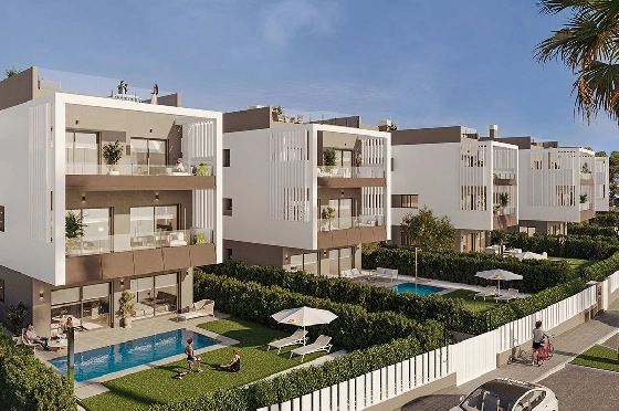 Maisonette in Colonia de Sant Jordi zu verkaufen, Woongedeelte 229 m², Zustand Erstbezug, + fussboden, Klimaanlage, 3 Slaapkamers, 2 Badkamers, Pool, ref.: HA-MLN-163-A04-2