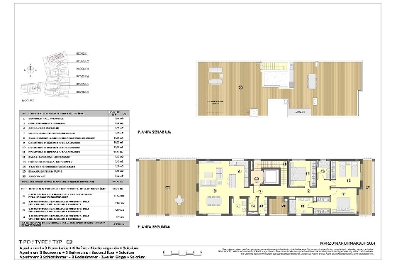 Penthouse Apartment in Colonia de Sant Jordi zu verkaufen, Woongedeelte 379 m², Zustand Erstbezug, + fussboden, Klimaanlage, 3 Slaapkamers, 2 Badkamers, Pool, ref.: HA-MLN-163-A03-13