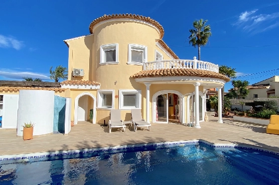Villa in Els Poblets(Ptda. Revoltes) zu verkaufen, Woongedeelte 234 m², Bouwjaar 2004, Zustand gepflegt, + Zentralheizung, Klimaanlage, Grondstuk 614 m², 4 Slaapkamers, 3 Badkamers, Pool, ref.: AS-1425-53
