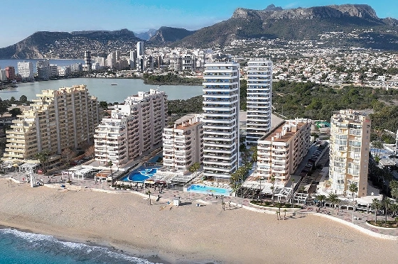 Etagen Apartment in Calpe zu verkaufen, Woongedeelte 125 m², Zustand Erstbezug, Klimaanlage, 3 Slaapkamers, 2 Badkamers, Pool, ref.: HA-CAN-150-A03-2