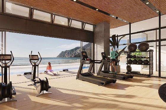 Etagen Apartment in Calpe zu verkaufen, Woongedeelte 125 m², Zustand Erstbezug, Klimaanlage, 3 Slaapkamers, 2 Badkamers, Pool, ref.: HA-CAN-150-A03-3