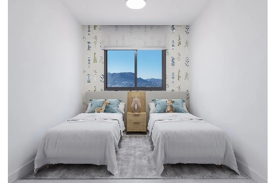 Etagen Apartment in Calpe zu verkaufen, Woongedeelte 125 m², Zustand Erstbezug, Klimaanlage, 3 Slaapkamers, 2 Badkamers, Pool, ref.: HA-CAN-150-A03-7