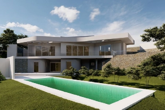 Villa in Javea zu verkaufen, Woongedeelte 350 m², Bouwjaar 2025, Klimaanlage, Grondstuk 1000 m², 3 Slaapkamers, 2 Badkamers, Pool, ref.: AM-12492DA-15