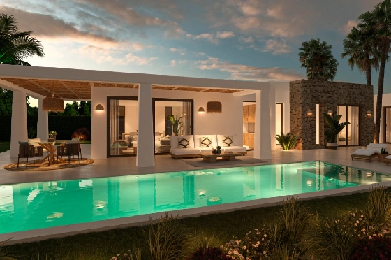 Villa in Javea zu verkaufen, Woongedeelte 200 m², Bouwjaar 2025, Klimaanlage, Grondstuk 1000 m², 4 Slaapkamers, 3 Badkamers, Pool, ref.: AM-12500DR-2