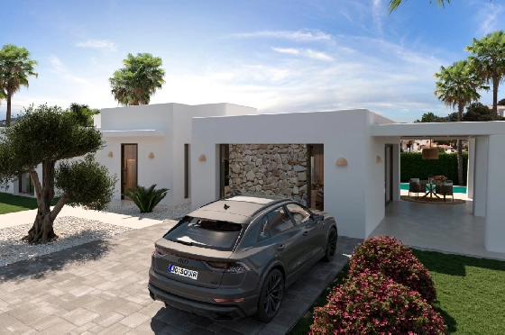 Villa in Javea zu verkaufen, Woongedeelte 200 m², Bouwjaar 2025, Klimaanlage, Grondstuk 1000 m², 4 Slaapkamers, 3 Badkamers, Pool, ref.: AM-12500DR-3