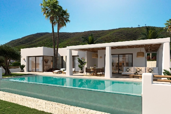 Villa in Javea zu verkaufen, Woongedeelte 200 m², Bouwjaar 2025, Klimaanlage, Grondstuk 1000 m², 3 Slaapkamers, 4 Badkamers, Pool, ref.: AM-12502DR-1