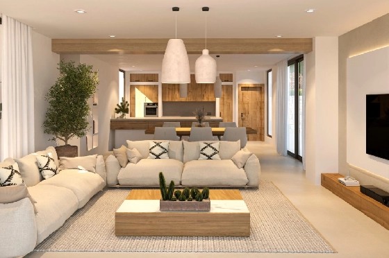 Villa in Javea zu verkaufen, Woongedeelte 200 m², Bouwjaar 2025, Klimaanlage, Grondstuk 1000 m², 3 Slaapkamers, 4 Badkamers, Pool, ref.: AM-12502DR-4
