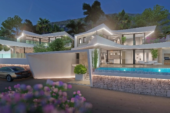 Villa in Benitachell zu verkaufen, Woongedeelte 226 m², Bouwjaar 2024, Klimaanlage, Grondstuk 270 m², 3 Slaapkamers, 3 Badkamers, Pool, ref.: AM-12202NS-3