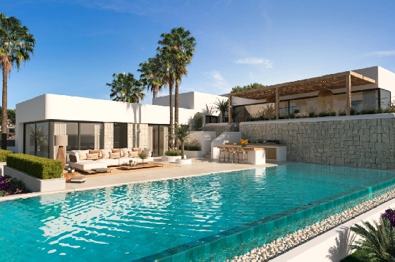 Villa in Javea zu verkaufen, Woongedeelte 200 m², Bouwjaar 2024, Klimaanlage, Grondstuk 977 m², 3 Slaapkamers, 3 Badkamers, Pool, ref.: AM-12539DR-1