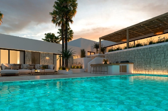 Villa in Javea zu verkaufen, Woongedeelte 200 m², Bouwjaar 2024, Klimaanlage, Grondstuk 977 m², 3 Slaapkamers, 3 Badkamers, Pool, ref.: AM-12539DR-2