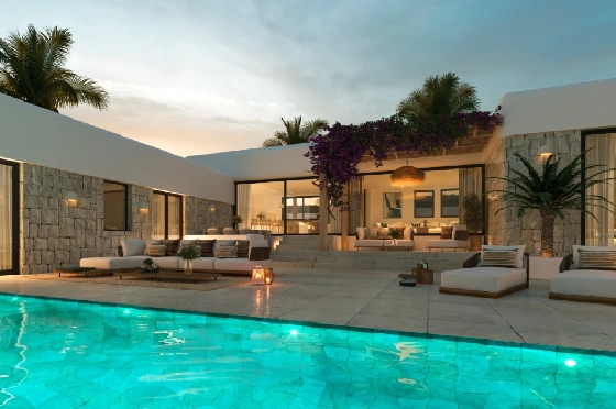 Villa in Javea zu verkaufen, Woongedeelte 150 m², Bouwjaar 2025, Klimaanlage, Grondstuk 978 m², 3 Slaapkamers, 2 Badkamers, Pool, ref.: AM-12538DR-2