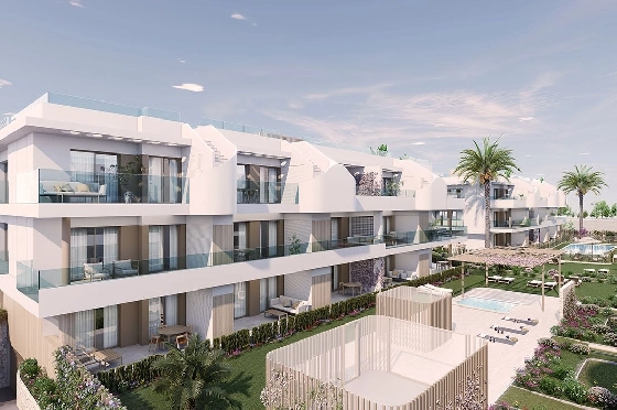 Etagen Apartment in Pilar de la Horadada zu verkaufen, Woongedeelte 111 m², Zustand Erstbezug, 3 Slaapkamers, 2 Badkamers, Pool, ref.: HA-PIN-132-A03-3