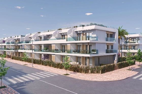 Etagen Apartment in Pilar de la Horadada zu verkaufen, Woongedeelte 111 m², Zustand Erstbezug, 3 Slaapkamers, 2 Badkamers, Pool, ref.: HA-PIN-132-A03-4