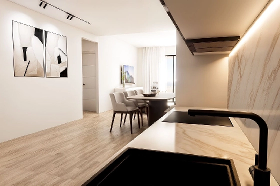 Penthouse Apartment in Finestrat zu verkaufen, Woongedeelte 154 m², Zustand Erstbezug, 2 Slaapkamers, 2 Badkamers, Pool, ref.: HA-FIN-318-A02-12