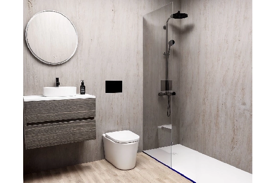 Penthouse Apartment in Finestrat zu verkaufen, Woongedeelte 154 m², Zustand Erstbezug, 2 Slaapkamers, 2 Badkamers, Pool, ref.: HA-FIN-318-A02-18