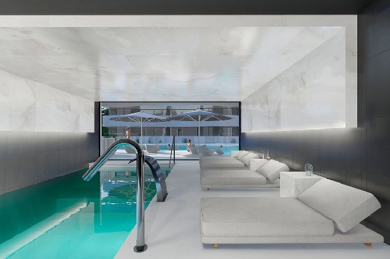 Penthouse Apartment in Guardamar del Segura zu verkaufen, Woongedeelte 97 m², Zustand Erstbezug, Klimaanlage, 2 Slaapkamers, 2 Badkamers, Pool, ref.: HA-GUN-431-A02-26