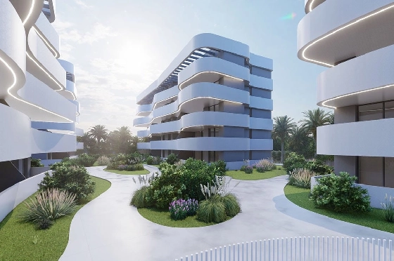 Penthouse Apartment in Guardamar del Segura zu verkaufen, Woongedeelte 97 m², Zustand Erstbezug, Klimaanlage, 2 Slaapkamers, 2 Badkamers, Pool, ref.: HA-GUN-431-A02-6
