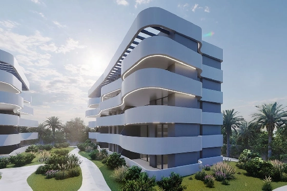 Penthouse Apartment in Guardamar del Segura zu verkaufen, Woongedeelte 97 m², Zustand Erstbezug, Klimaanlage, 2 Slaapkamers, 2 Badkamers, Pool, ref.: HA-GUN-431-A02-7