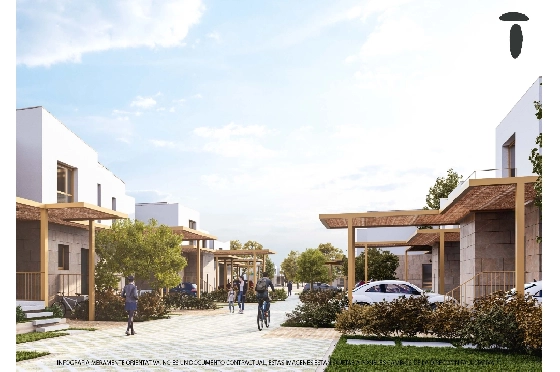 Reihenhaus in El Vergel zu verkaufen, Woongedeelte 92 m², Bouwjaar 2027, Klimaanlage, Grondstuk 135 m², 3 Slaapkamers, 3 Badkamers, Pool, ref.: TT-AD-11-1