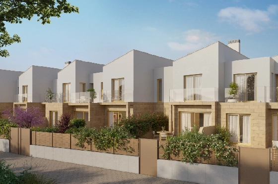 Reihenhaus in El Vergel zu verkaufen, Woongedeelte 92 m², Bouwjaar 2027, Klimaanlage, Grondstuk 135 m², 3 Slaapkamers, 3 Badkamers, Pool, ref.: TT-AD-11-2