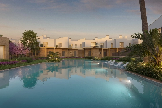 Reihenhaus in El Vergel zu verkaufen, Woongedeelte 92 m², Bouwjaar 2027, Klimaanlage, Grondstuk 135 m², 3 Slaapkamers, 3 Badkamers, Pool, ref.: TT-AD-11-3
