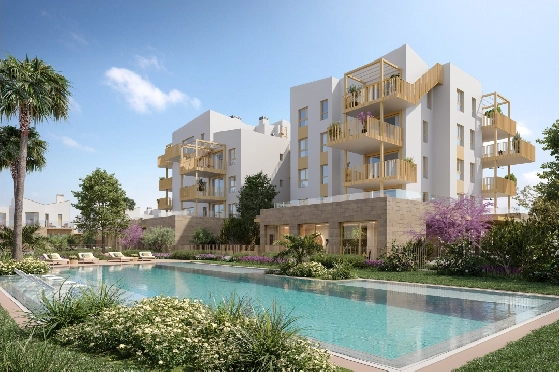 Reihenhaus in El Vergel zu verkaufen, Woongedeelte 92 m², Bouwjaar 2027, Klimaanlage, Grondstuk 135 m², 3 Slaapkamers, 3 Badkamers, Pool, ref.: TT-AD-11-9