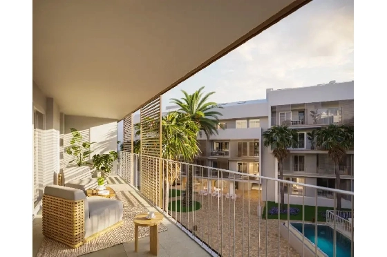 Apartment in Javea zu verkaufen, Woongedeelte 112 m², Bouwjaar 2025, Klimaanlage, Grondstuk 11 m², 3 Slaapkamers, 3 Badkamers, Pool, ref.: AH-J-VI-1-1-3-D-15