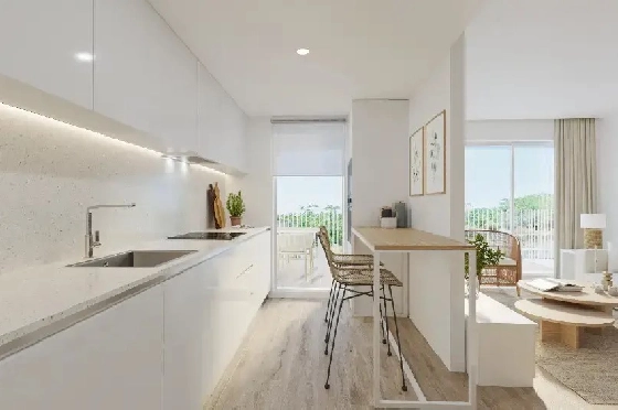Apartment in Javea zu verkaufen, Woongedeelte 112 m², Bouwjaar 2025, Klimaanlage, Grondstuk 11 m², 3 Slaapkamers, 3 Badkamers, Pool, ref.: AH-J-VI-1-1-3-D-5