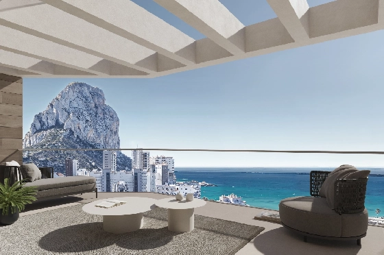 Apartment in Calpe zu verkaufen, Woongedeelte 80 m², Klimaanlage, Grondstuk 23 m², 3 Slaapkamers, 2 Badkamers, Pool, ref.: GE-J11B-6