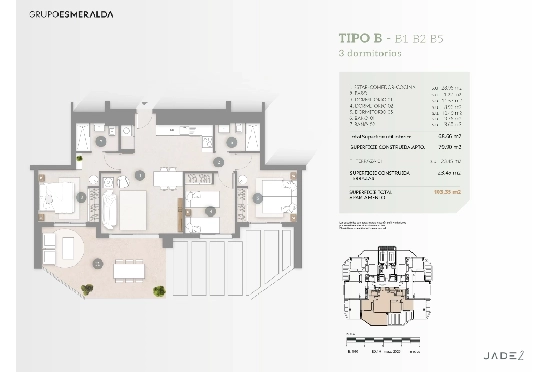 Apartment in Calpe zu verkaufen, Woongedeelte 80 m², Klimaanlage, Grondstuk 23 m², 3 Slaapkamers, 2 Badkamers, Pool, ref.: GE-J11B-8