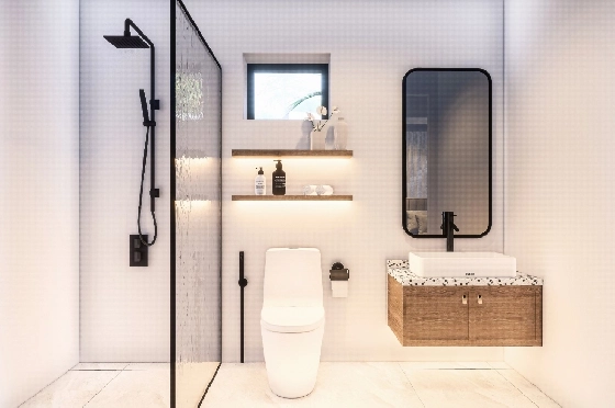 Villa in Pedreguer zu verkaufen, Woongedeelte 114 m², Bouwjaar 2025, Klimaanlage, Grondstuk 300 m², 3 Slaapkamers, 2 Badkamers, Pool, ref.: AM-12610DA-12
