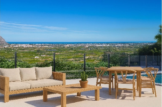 Villa in Pedreguer zu verkaufen, Woongedeelte 114 m², Bouwjaar 2025, Klimaanlage, Grondstuk 300 m², 3 Slaapkamers, 2 Badkamers, Pool, ref.: AM-12610DA-7