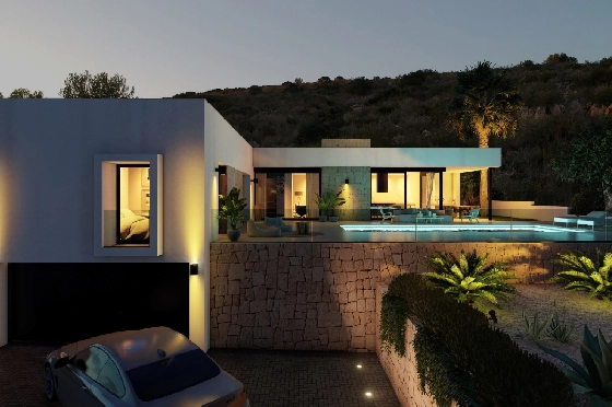 Villa in Benitachell zu verkaufen, Woongedeelte 206 m², Bouwjaar 2026, Klimaanlage, Grondstuk 689 m², 3 Slaapkamers, 3 Badkamers, Pool, ref.: AM-12605DA-2