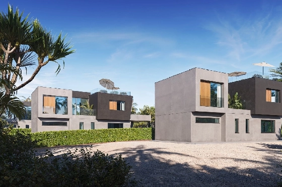 Villa in Calpe zu verkaufen, Woongedeelte 324 m², Bouwjaar 2025, Klimaanlage, Grondstuk 800 m², 3 Slaapkamers, 3 Badkamers, Pool, ref.: AM-12624DA-1