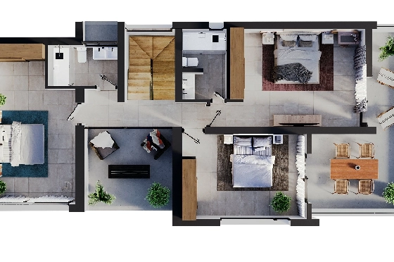 Villa in Calpe zu verkaufen, Woongedeelte 324 m², Bouwjaar 2025, Klimaanlage, Grondstuk 800 m², 3 Slaapkamers, 3 Badkamers, Pool, ref.: AM-12624DA-6