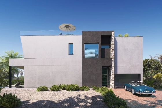 Villa in Calpe zu verkaufen, Woongedeelte 324 m², Bouwjaar 2025, Klimaanlage, Grondstuk 800 m², 3 Slaapkamers, 3 Badkamers, Pool, ref.: AM-12624DA-9