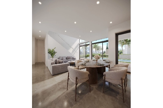 Villa in Calpe zu verkaufen, Woongedeelte 273 m², Bouwjaar 2025, Klimaanlage, Grondstuk 1180 m², 3 Slaapkamers, 3 Badkamers, Pool, ref.: AM-12625DA-4