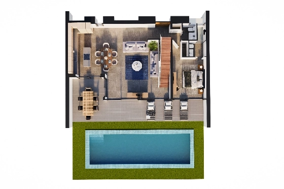Villa in Calpe zu verkaufen, Woongedeelte 273 m², Bouwjaar 2025, Klimaanlage, Grondstuk 1180 m², 3 Slaapkamers, 3 Badkamers, Pool, ref.: AM-12625DA-9