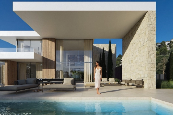 Villa in Moraira zu verkaufen, Woongedeelte 350 m², Grondstuk 1601 m², 4 Slaapkamers, 5 Badkamers, Pool, ref.: AVS-55955-14
