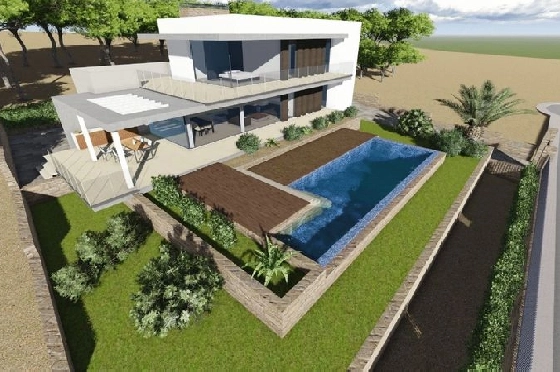 Villa in Moraira zu verkaufen, Woongedeelte 319 m², Klimaanlage, Grondstuk 898 m², 3 Slaapkamers, 4 Badkamers, Pool, ref.: AVS-41765-1
