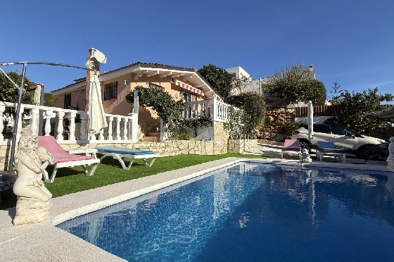 Villa in Pedreguer zu verkaufen, Woongedeelte 61 m², Bouwjaar 2014, Zustand gepflegt, + KLIMA, Klimaanlage, Grondstuk 385 m², 2 Slaapkamers, 1 Badkamers, Pool, ref.: RG-0126-6