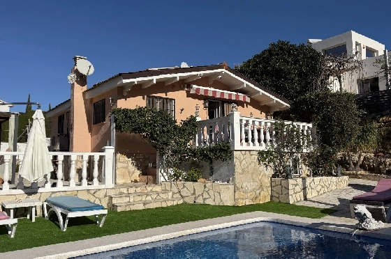 Villa in Pedreguer zu verkaufen, Woongedeelte 61 m², Bouwjaar 2014, Zustand gepflegt, + KLIMA, Klimaanlage, Grondstuk 385 m², 2 Slaapkamers, 1 Badkamers, Pool, ref.: RG-0126-7