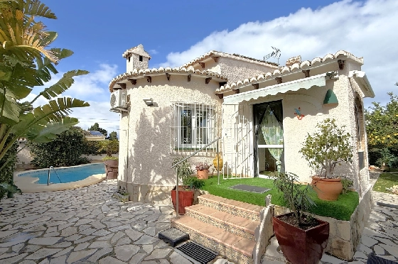 Villa in Els Poblets zu verkaufen, Woongedeelte 105 m², Bouwjaar 1990, + Zentralheizung, Klimaanlage, Grondstuk 536 m², 2 Slaapkamers, 2 Badkamers, Pool, ref.: JS-0326-2
