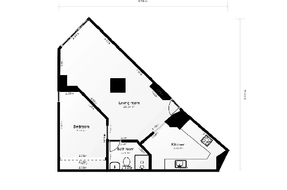 Apartment in Calpe(Playa de Fossa Levante) zu verkaufen, Woongedeelte 55 m², Klimaanlage, 1 Slaapkamers, 1 Badkamers, Pool, ref.: COB-3554-10535-21