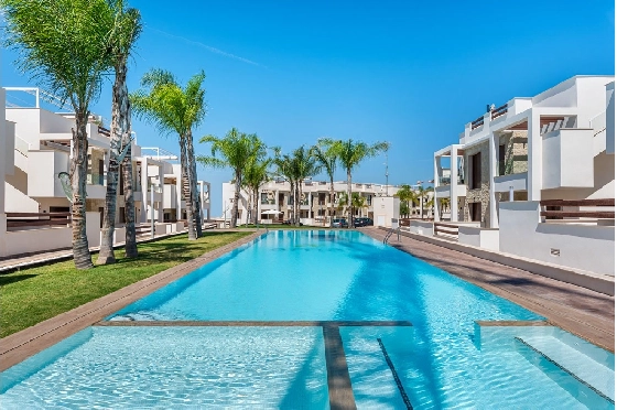 Erdgeschoss Apartment in Torrevieja zu verkaufen, Woongedeelte 100 m², Zustand Erstbezug, 3 Slaapkamers, 2 Badkamers, Pool, ref.: HA-TON-159-A03-1