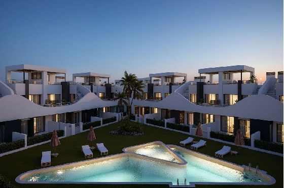 Erdgeschoss Apartment in San Fulgencio zu verkaufen, Woongedeelte 133 m², Zustand Erstbezug, 3 Slaapkamers, 2 Badkamers, Pool, ref.: HA-SFN-131-A03-3