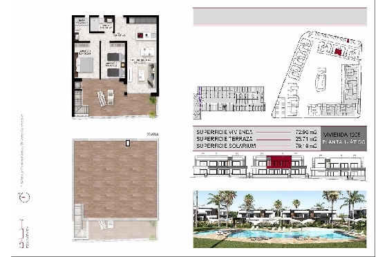 Penthouse Apartment in Ciudad Quesada zu verkaufen, Woongedeelte 163 m², Zustand Erstbezug, Klimaanlage, 2 Slaapkamers, 2 Badkamers, Pool, ref.: HA-CQN-120-A02-15