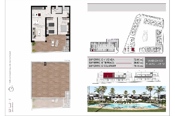 Penthouse Apartment in Ciudad Quesada zu verkaufen, Woongedeelte 163 m², Zustand Erstbezug, Klimaanlage, 2 Slaapkamers, 2 Badkamers, Pool, ref.: HA-CQN-120-A02-16